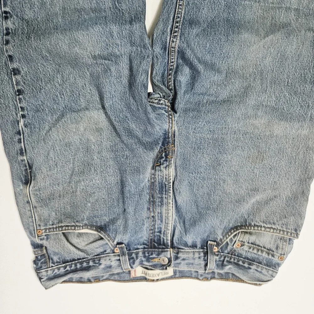 Levis 550 Jeans Mens 38x30 Light Wash Relaxed Fit Straight Leg Cotton Denim Work